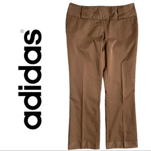 🛍️3/$40 Adidas Golf Pants Wide Waistband False Cuff Brown Size  6